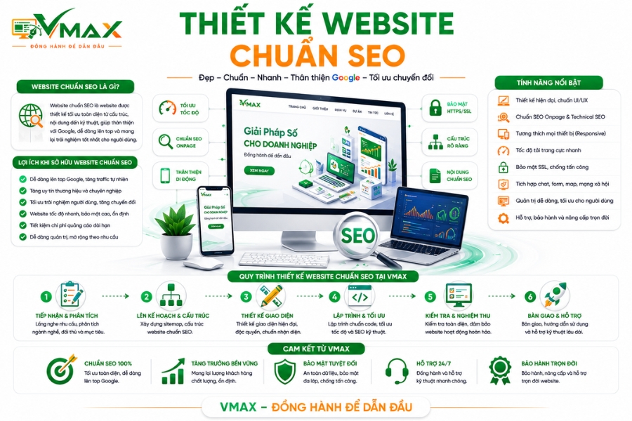 Thiết kế website chuẩn SEO giúp doanh nghiệp tăng khả năng tiếp cận khách hàng trên Google