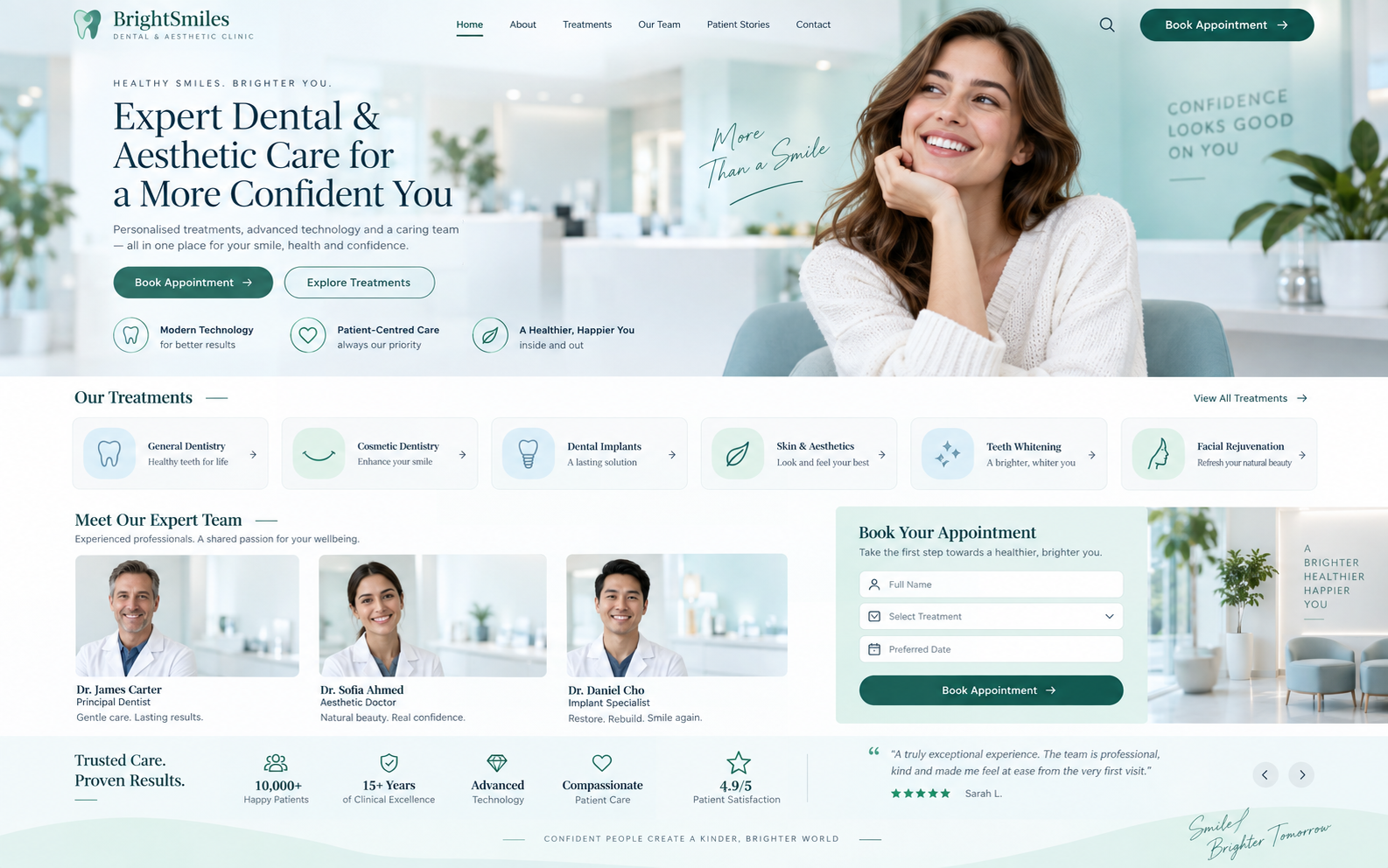 Mẫu Web Thẩm Mỹ Viện, Nha Khoa & Phòng Khám
