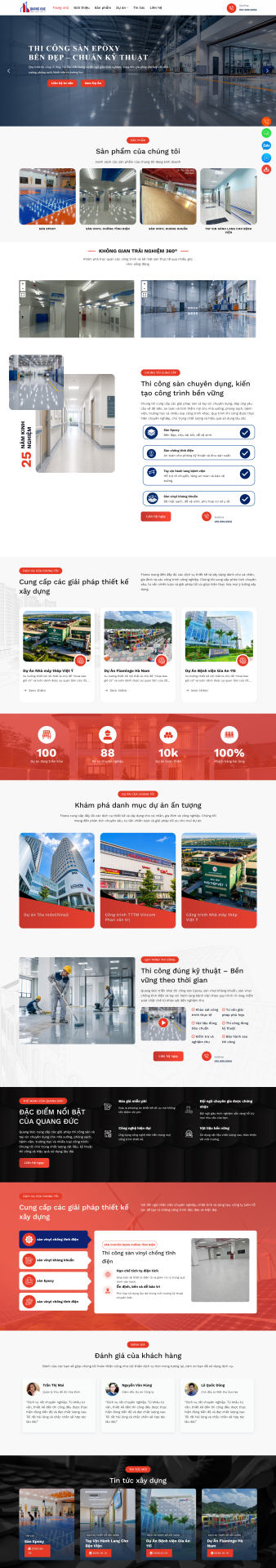 Mẫu Giao Diện Website Xây Dựng Chuẩn SEO, Chuyên Nghiệp - XD001