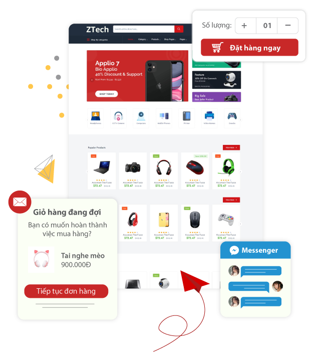 Thiết kế website chuyên nghiệp 16 ket noi khach hang