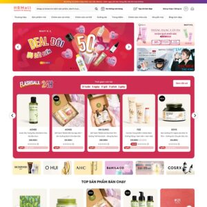 Mẫu giao diện website mỹ phẩm cao cấp chuẩn SEO (MP001)