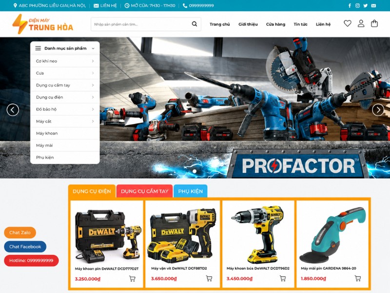 Giao Diện Website Điện Cơ Giao Diện Website Điện Cơ
