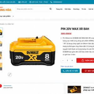 Mẫu Giao Diện Website Điện Cơ Chuẩn SEO, Chuyên Nghiệp - DC001 2 Giao Diện Sản Phẩm Thông Số Website Điện Cơ