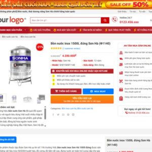 Mẫu Giao Diện Website Đồ Gia Dụng Chuẩn SEO, Tốc Độ Cao - GD001 2 Sản Phẩm Website Đồ Gia Dụng