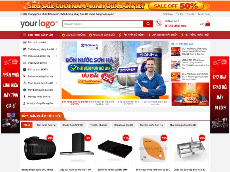 Website Đồ Gia Dụng Được Thiết Kế Hiện Đại Sang Trọng Website Đồ Gia Dụng Được Thiết Kế Hiện Đại Sang Trọng
