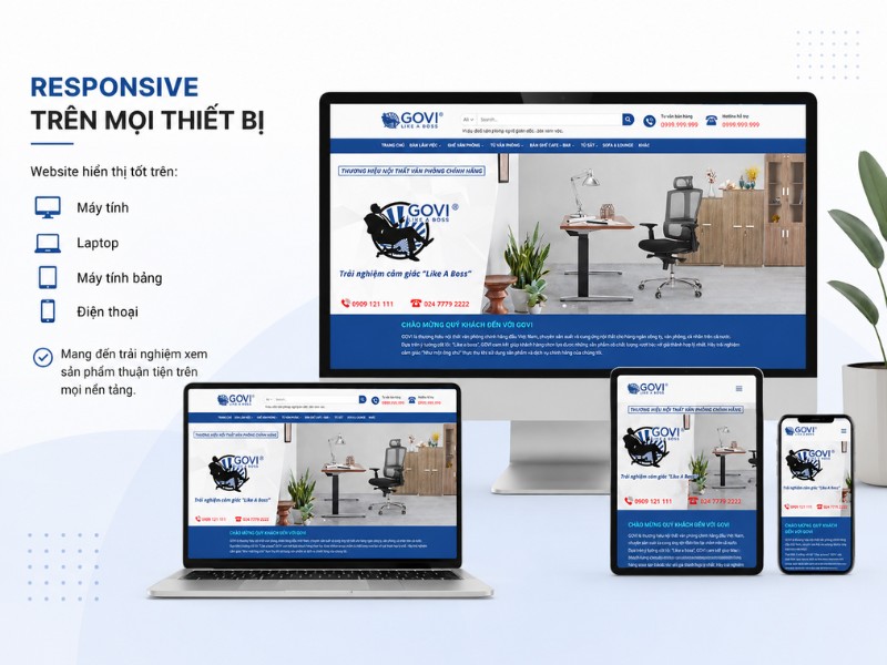 Giao Diện Website Nội Thất Tương Thích Trên Mọi Thiết Bị Giao Diện Website Nội Thất Tương Thích Trên Mọi Thiết Bị