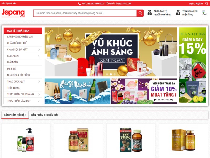 Mẫu Giao Diện Website Siêu Thị Chuẩn SEO - ST001 4 Mẫu Giao Diện Website Siêu Thị