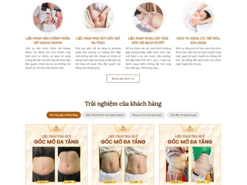 Giao Diện Dịch Vụ Spa Chuyên Nghiệp Giao Diện Dịch Vụ Spa Chuyên Nghiệp