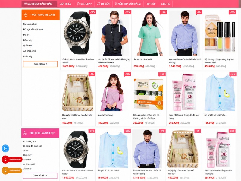 Giao Diện Sản Phẩm Website Thời Trang Mỹ Phẩm Giao Diện Sản Phẩm Website Thời Trang Mỹ Phẩm