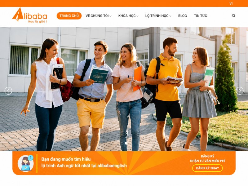 Mẫu Giao Diện Website Trung Tâm Đào Tạo Anh Ngữ Mẫu Giao Diện Website Trung Tâm Đào Tạo Anh Ngữ