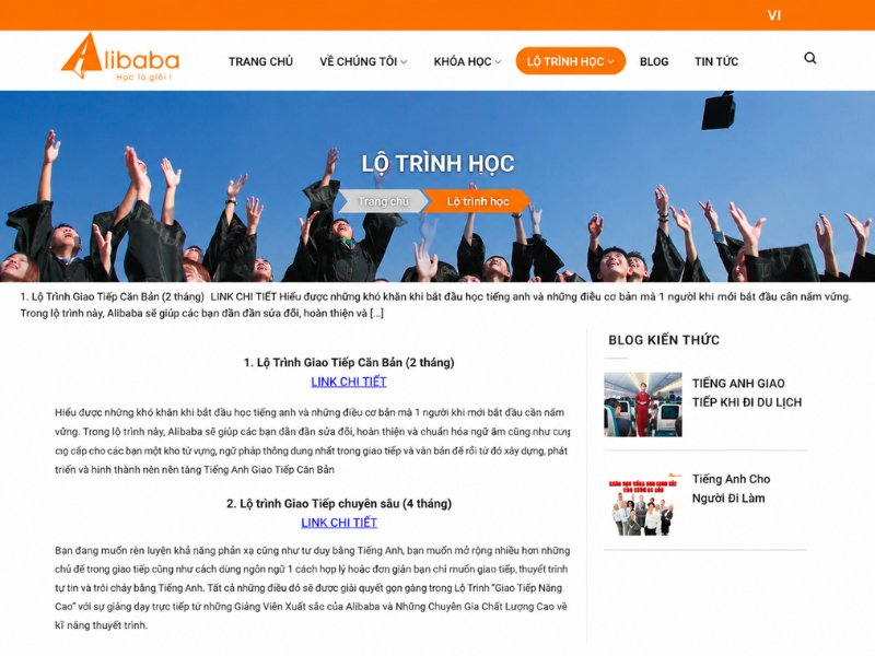 Giao Diện Lộ Trình Học Website Trung Tâm Anh Ngữ Giao Diện Lộ Trình Học Website Trung Tâm Anh Ngữ
