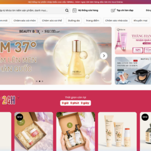 giao diện mỹ phẩm