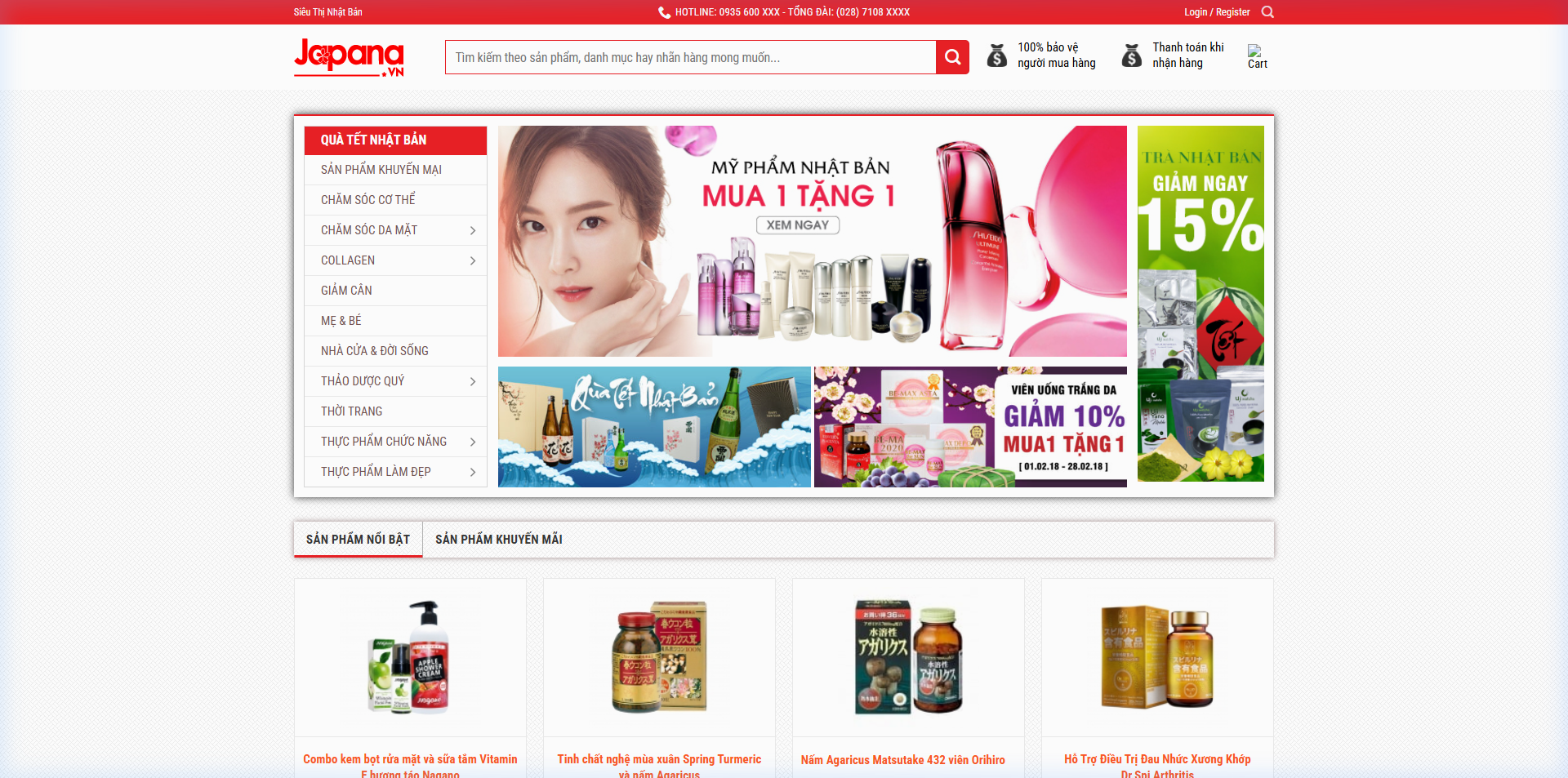 Mẫu Giao Diện Website Siêu Thị Chuẩn SEO – ST001