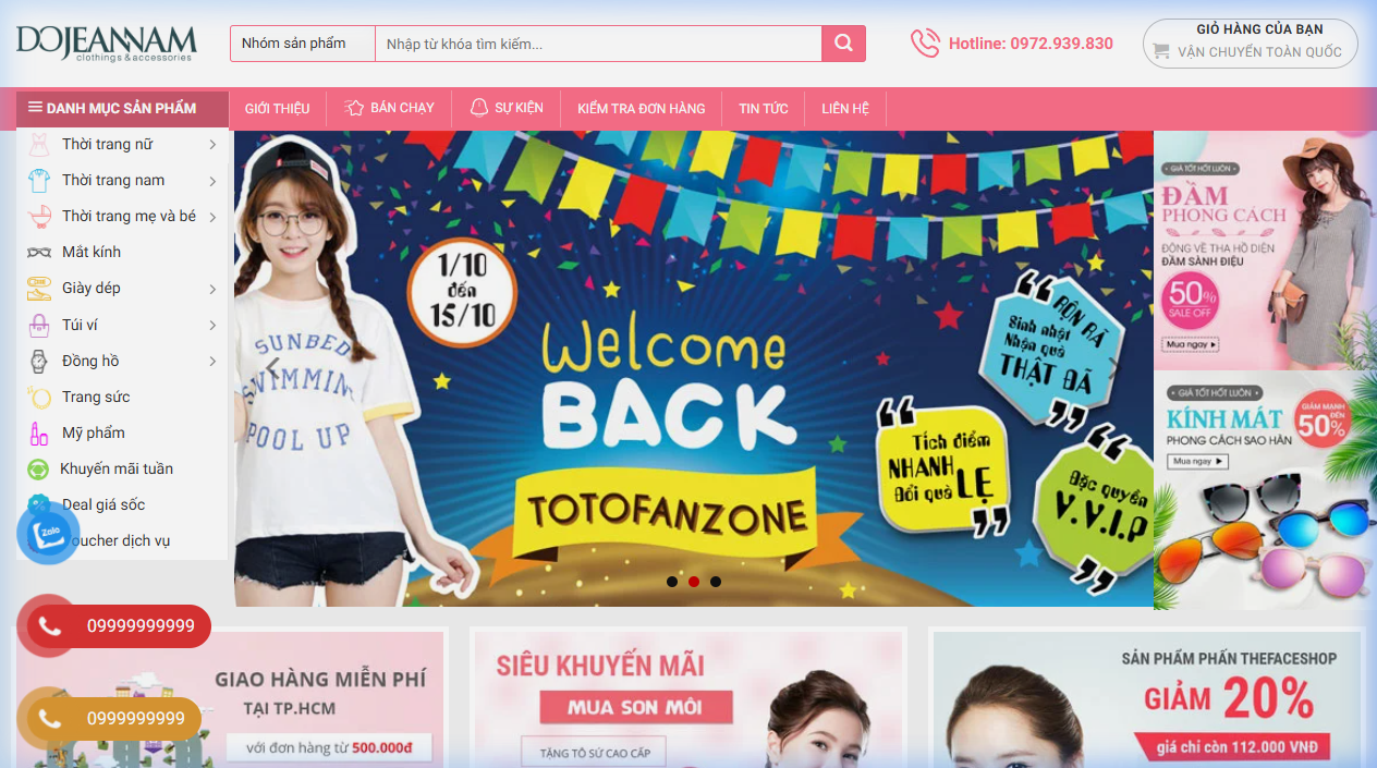 Mẫu Giao Diện Website Thời Trang & Mỹ Phẩm Chuẩn SEO – TM001