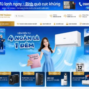 Thông tin mẫu giao diện website điện máy