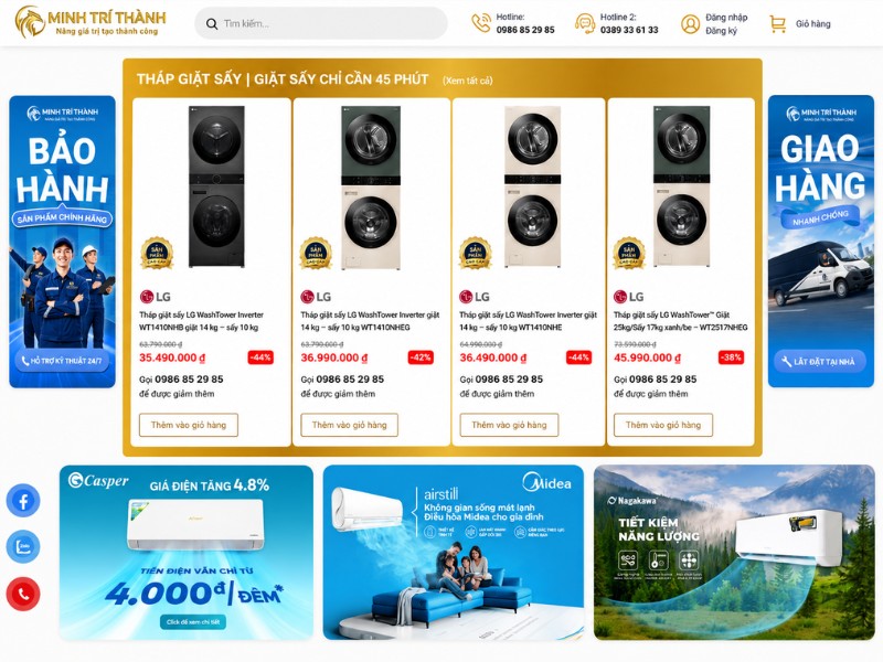 Danh mục sản phẩm Điện Máy Minh Trí Thành rõ ràng Danh mục sản phẩm Điện Máy Minh Trí Thành rõ ràng
