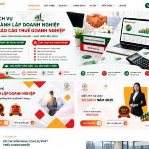 Thông tin mẫu giao diện website kế toán thuế Đà Nẵng