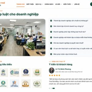 Thông tin mẫu giao diện website điện máy