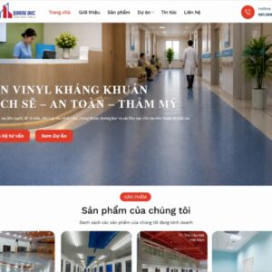 Thông tin mẫu giao diện website xây dựng XD001 chuẩn SEO