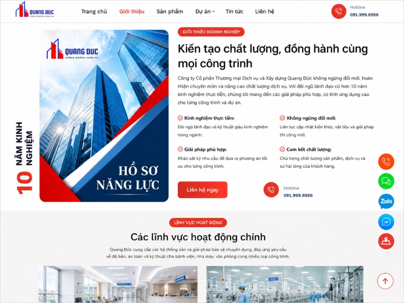 Điểm nổi bật của mẫu giao diện website xây dựng XD001 hiện đại chuẩn SEO Điểm nổi bật của mẫu giao diện website xây dựng XD001 hiện đại chuẩn SEO