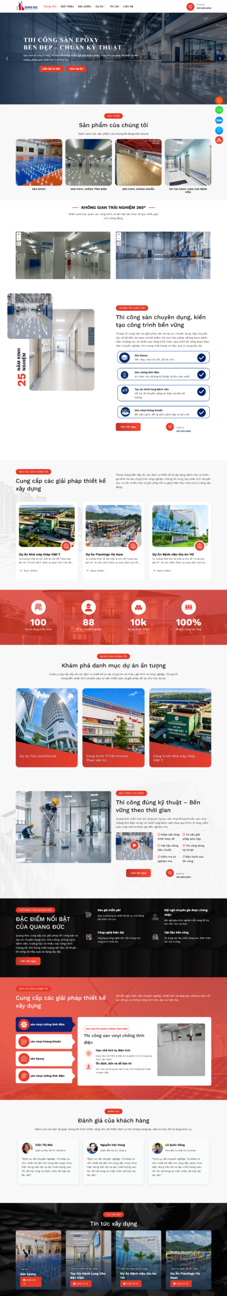 Mẫu Giao Diện Website Xây Dựng Chuẩn SEO, Chuyên Nghiệp – XD001